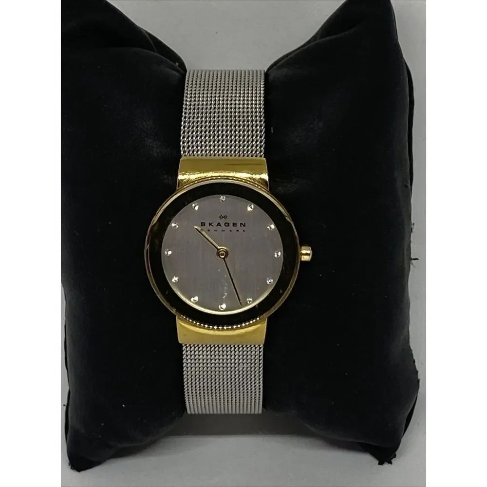 Skagen Freja 358SGSCD Womens Stainless Steel Mesh Analog Dial Quartz Watch JK635